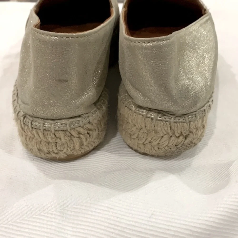 Kurt Geiger London Morella‎ Gold Leather Espadrilles Size 38